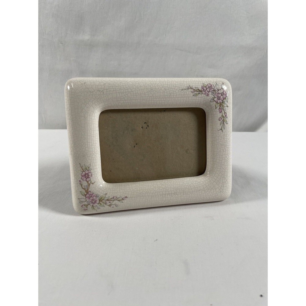 Vtg Terragrafics Ceramic Picture Frame Floral Victorian Shabby So Chic 1983